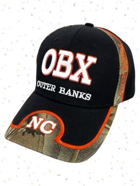 OBX Outer Banks NC Baseball Hat Dad Cap Souvenir North Carolina Travel Camo OS